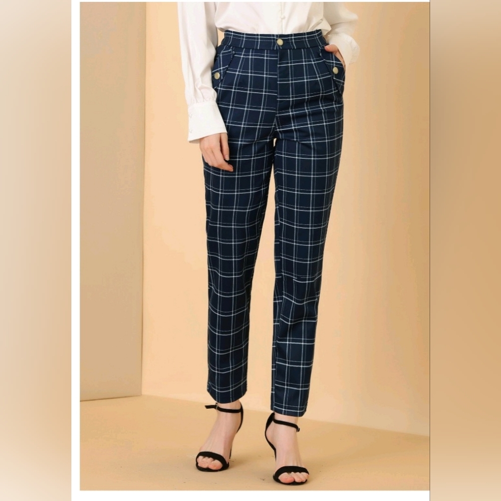 SOHO APPAREL TARTAN PLAID ELASTIC WAIST SIZE LARGE